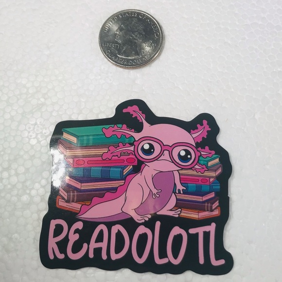 Read Axolotl Crazy Trending WaterProof Single Decor Accent Sticker - Picture 3 of 3